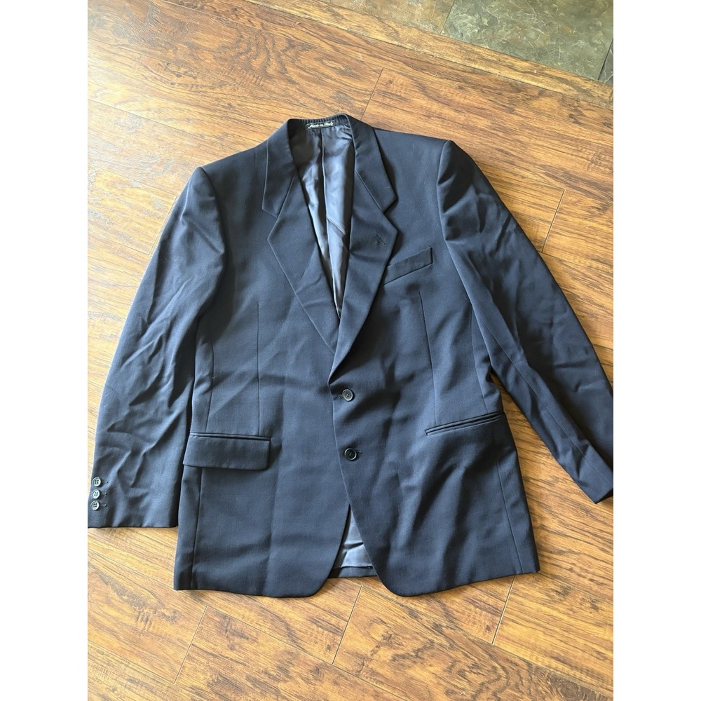 Conte di Roma Men's 2 Piece Suit Blazer Jacket & Pants Dark Blue 42L - Picture 2 of 13